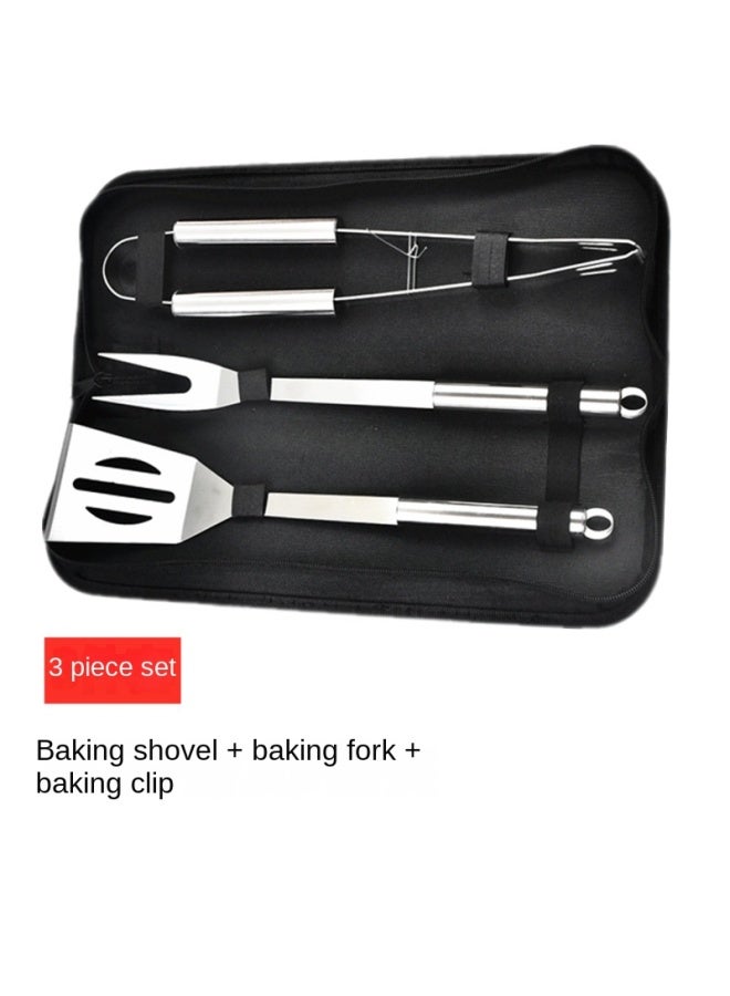 Portable Outdoor Stainless Steel Grilling Tool Set, Bbq Utensil Kit With Free Storage Bag